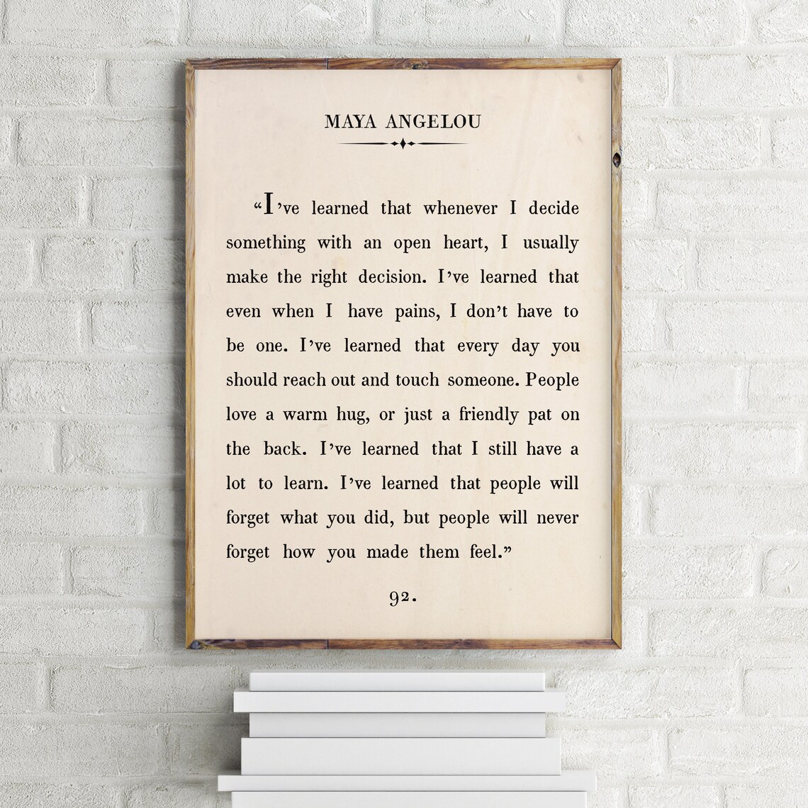 Maya Angelou Quote, Vintage Book Page Art Print - Image 2