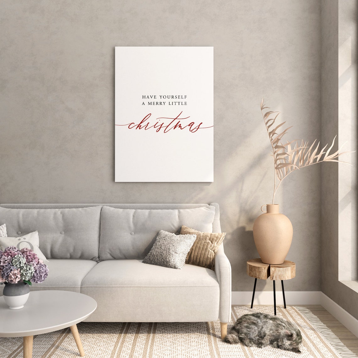 Have Yourself a Merry Little Christmas Elegant Script Art Poster - Image 2