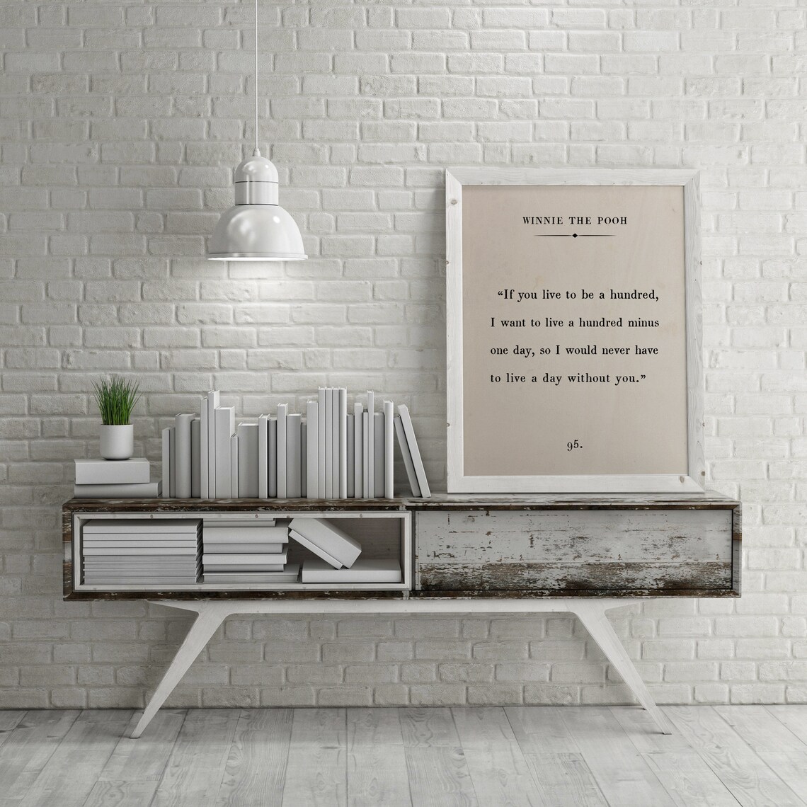 Winnie The Pooh Quote Custom Text Wall Art Print - Image 2