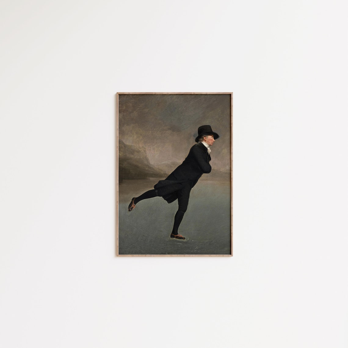 The Skating Minister Painting Ice Skater Print Vintage Christmas Gallery Wall Art Winter Poster Christmas Sign Snow - Image 2