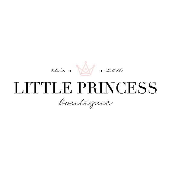 Little Princess Boutique Pink Crown Girls Est 2016 Logo Poster
