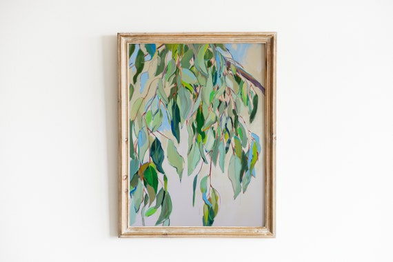 Abstract Botanical Print, Earthy Green Art Print