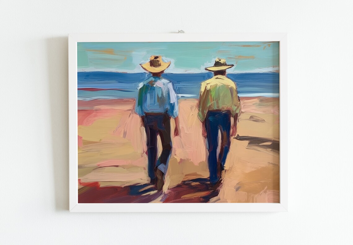 Vintage Cowboy Print, Coastal Farmhouse Art Print - Image 2
