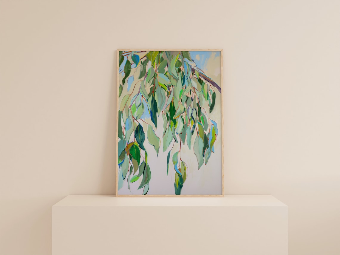 Abstract Botanical Print, Earthy Green Art Print - Image 2