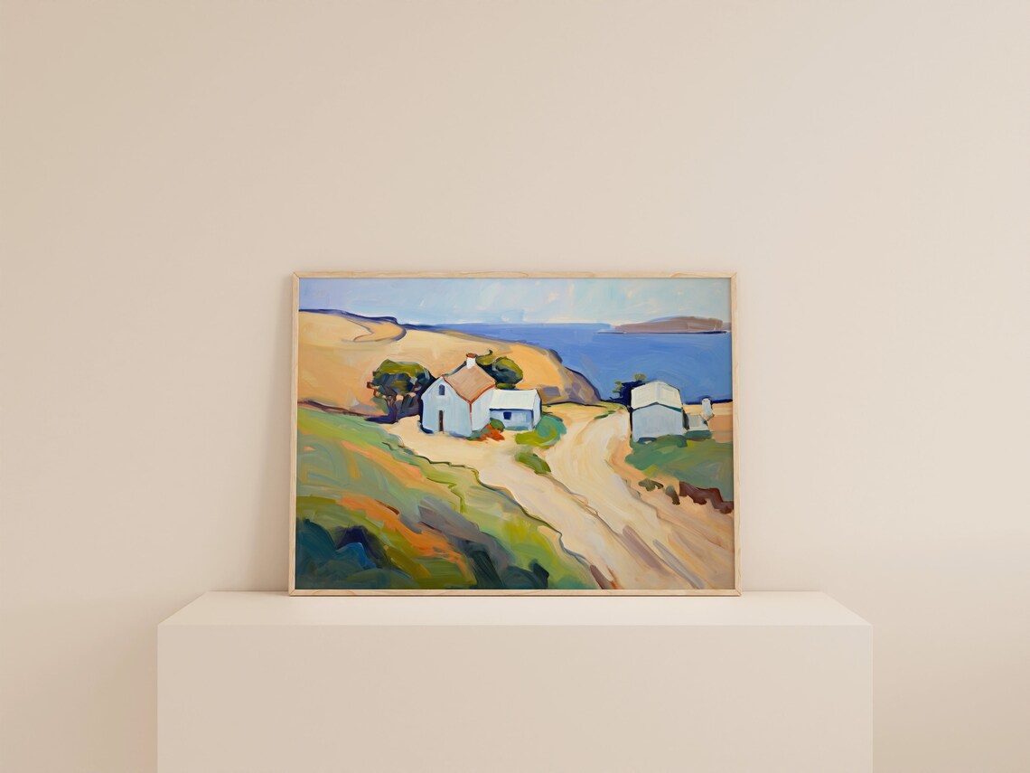 Coastal Cottage Art Print, Beachy Guest Room Decor - Image 2