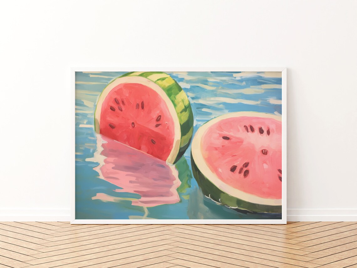 Watermelon Print Retro Fruit Art Print - Image 3