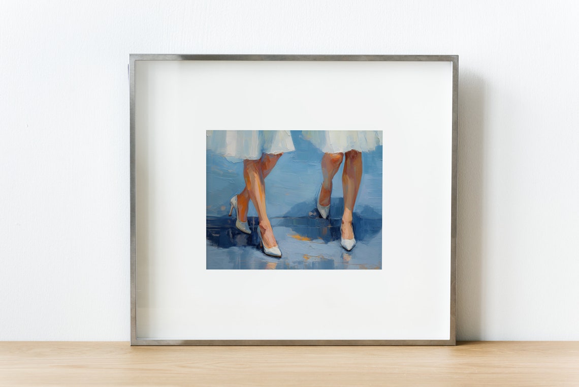 Preppy Blue Girly Dorm Room Art Print - Image 2