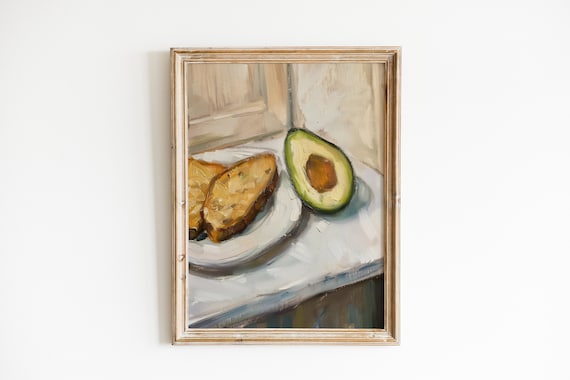Avocado Toast Art Print, Trendy Kitchen Decor