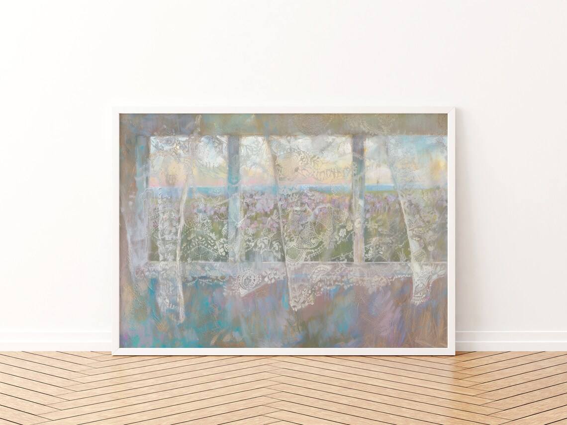 Soft Pastel Sunset Print, French Country Decor - Image 3