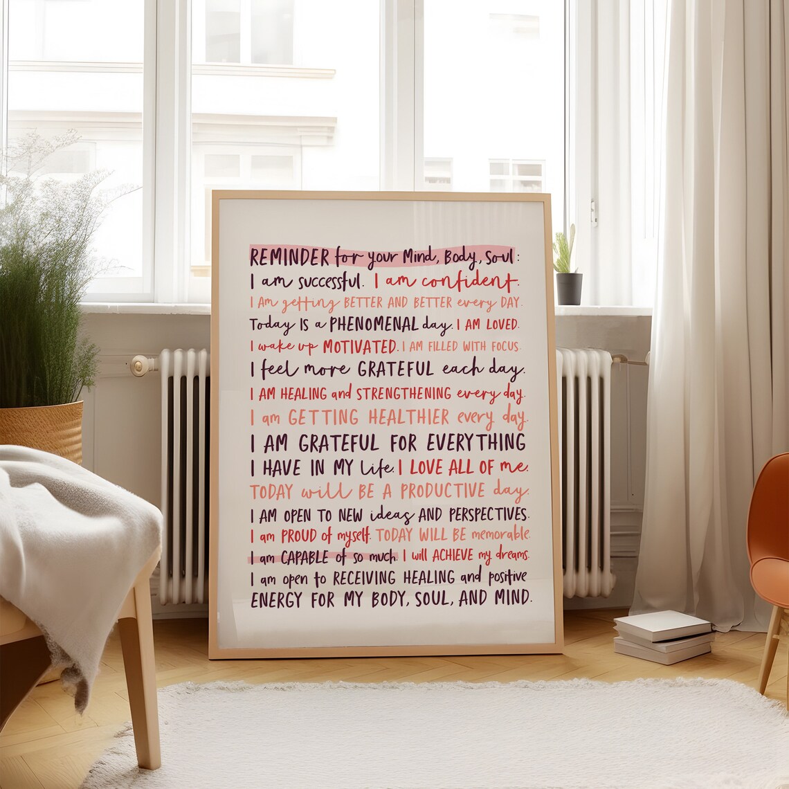 Daily Affirmations Art Print for Teen Girl Room - Image 3