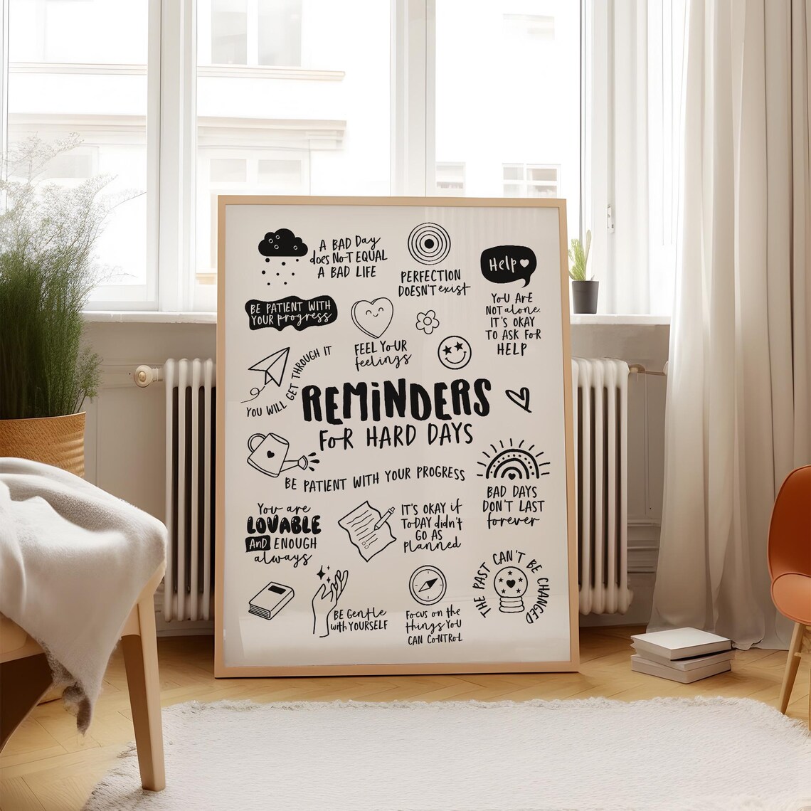 Mental Health Therapy Reminders Poster Print - Image 3