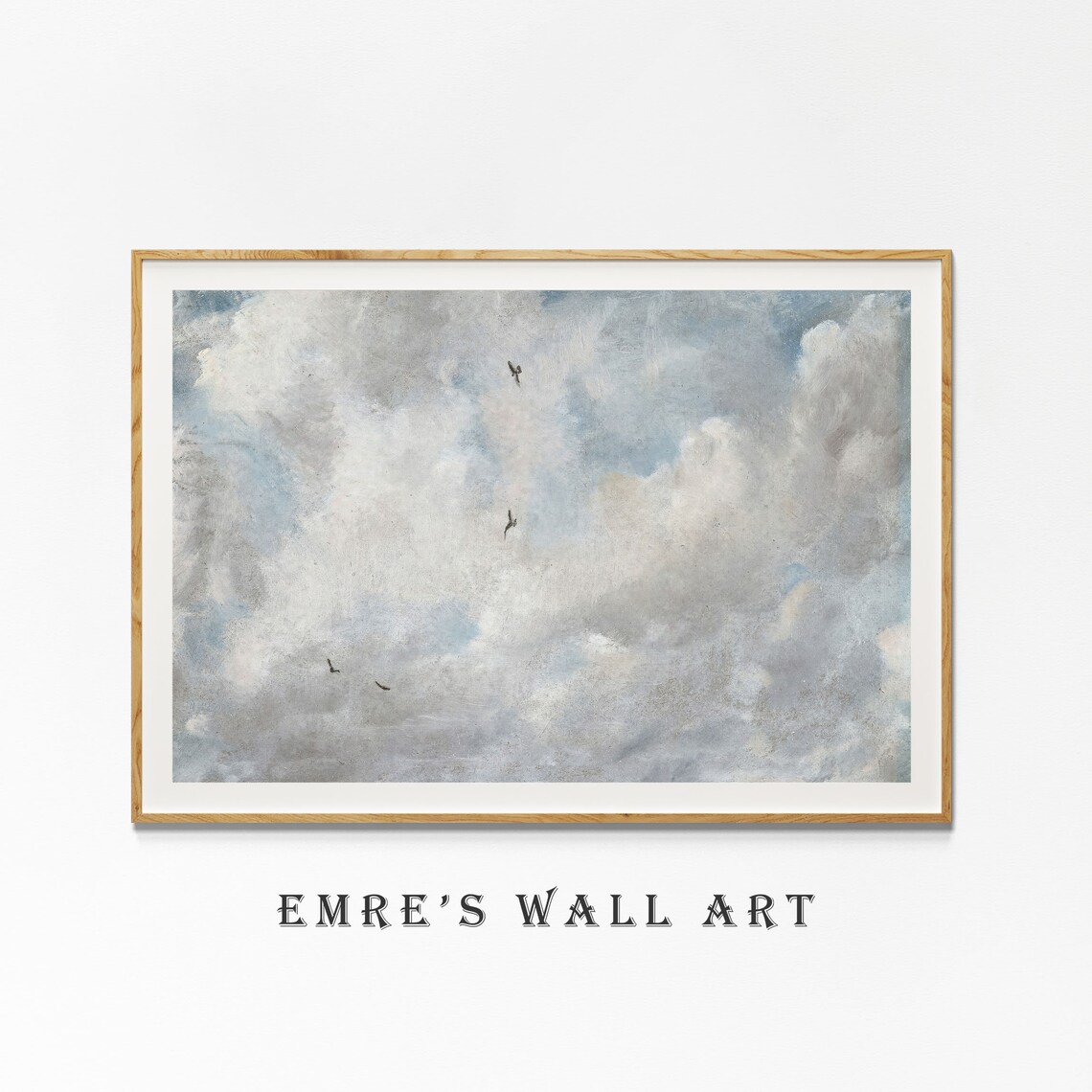 Cloud Study Vintage Sky Landscape Art Print - Image 4