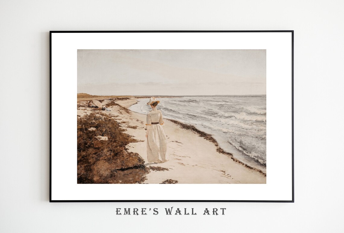 Vintage Neutral Coastal Lake House Art Print Set - Image 3