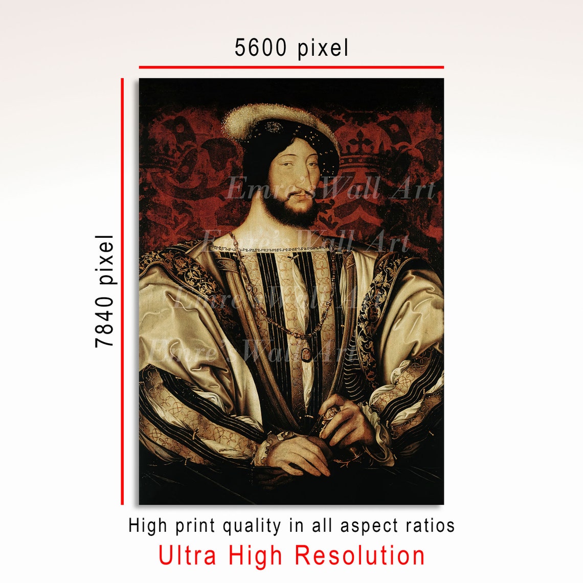 King Francis I Renaissance Portrait Antique Royal Painting Poster - Image 3