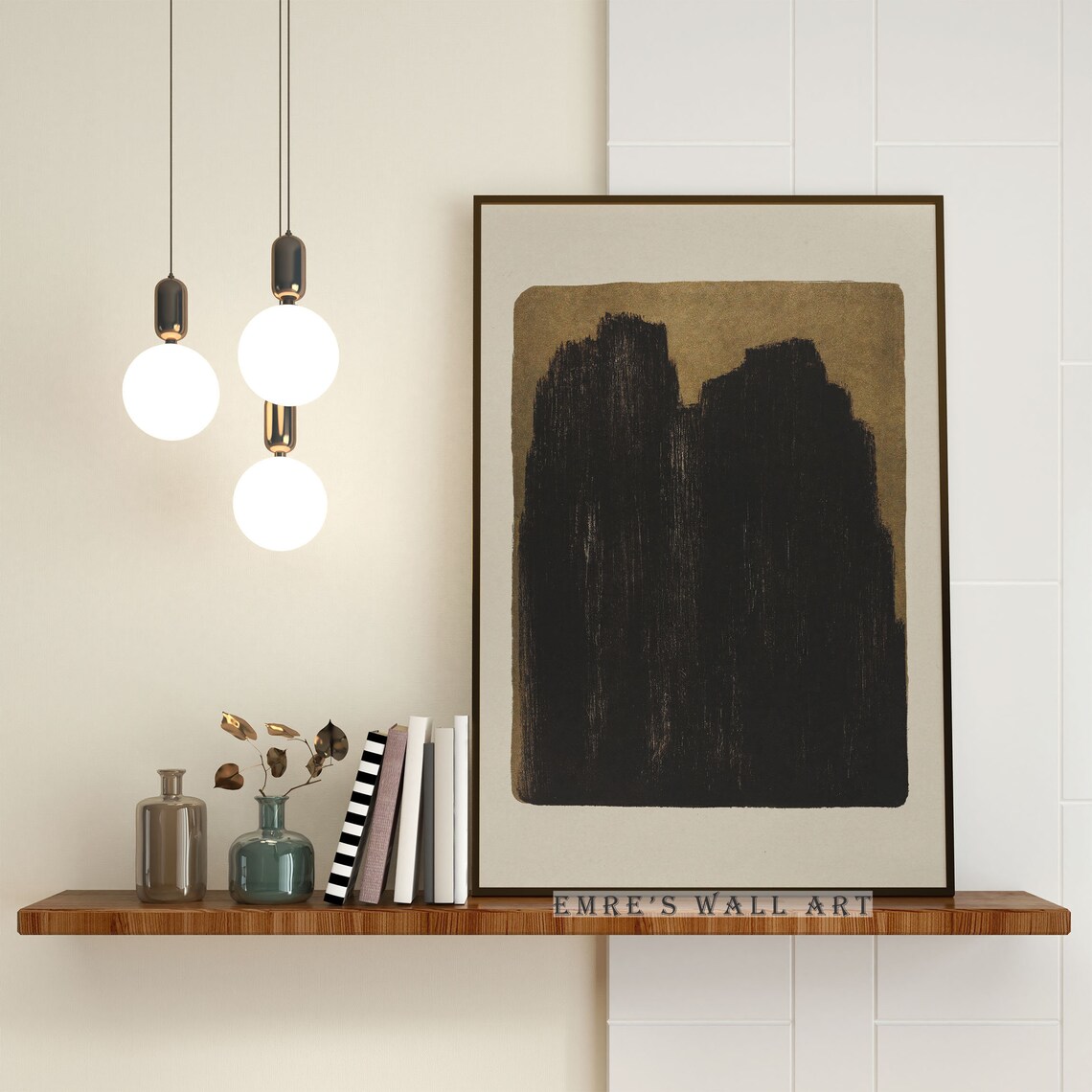 Abstract Painting Vintage Earth Tone Art Print - Image 4