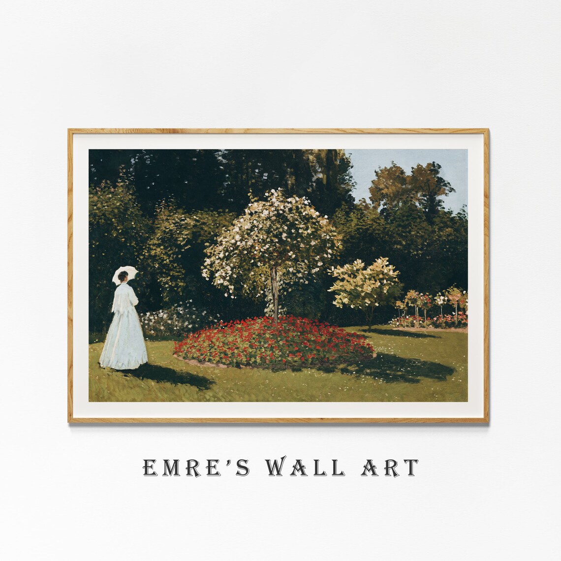 French Country Rose Garden Vintage Oil Painting - Image 4