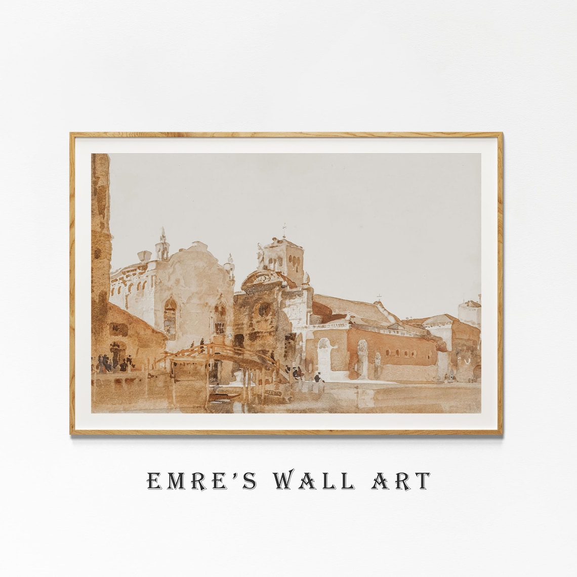 Venice Antique Cityscape Watercolor Poster - Image 4