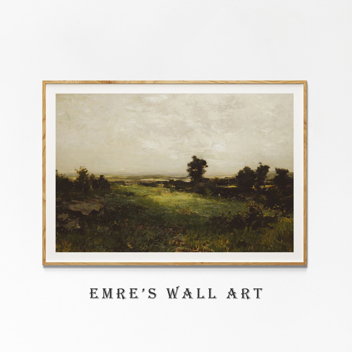 Moody Landscape Vintage Farmhouse Art Print - Image 4