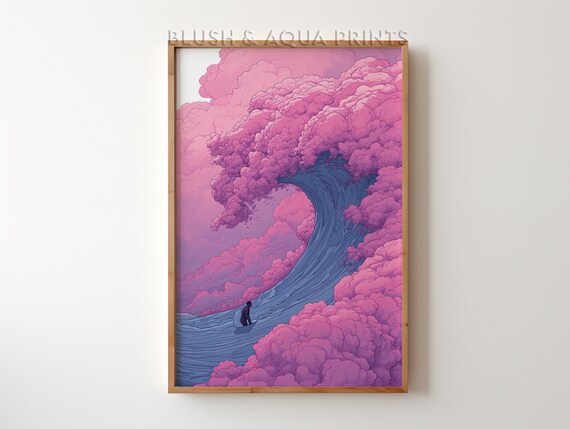 Boho Surf Poster Surfboard Wall Art Prints Trendy Room Decor Bedroom Over The Bed