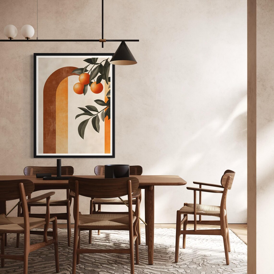 Orange Branch Modern Kitchen Art Print, Botanical - Image 2