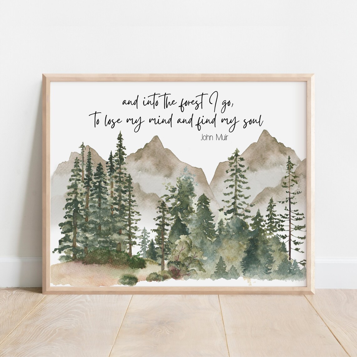 John Muir Quote, Wilderness Nature-Inspired Art Print