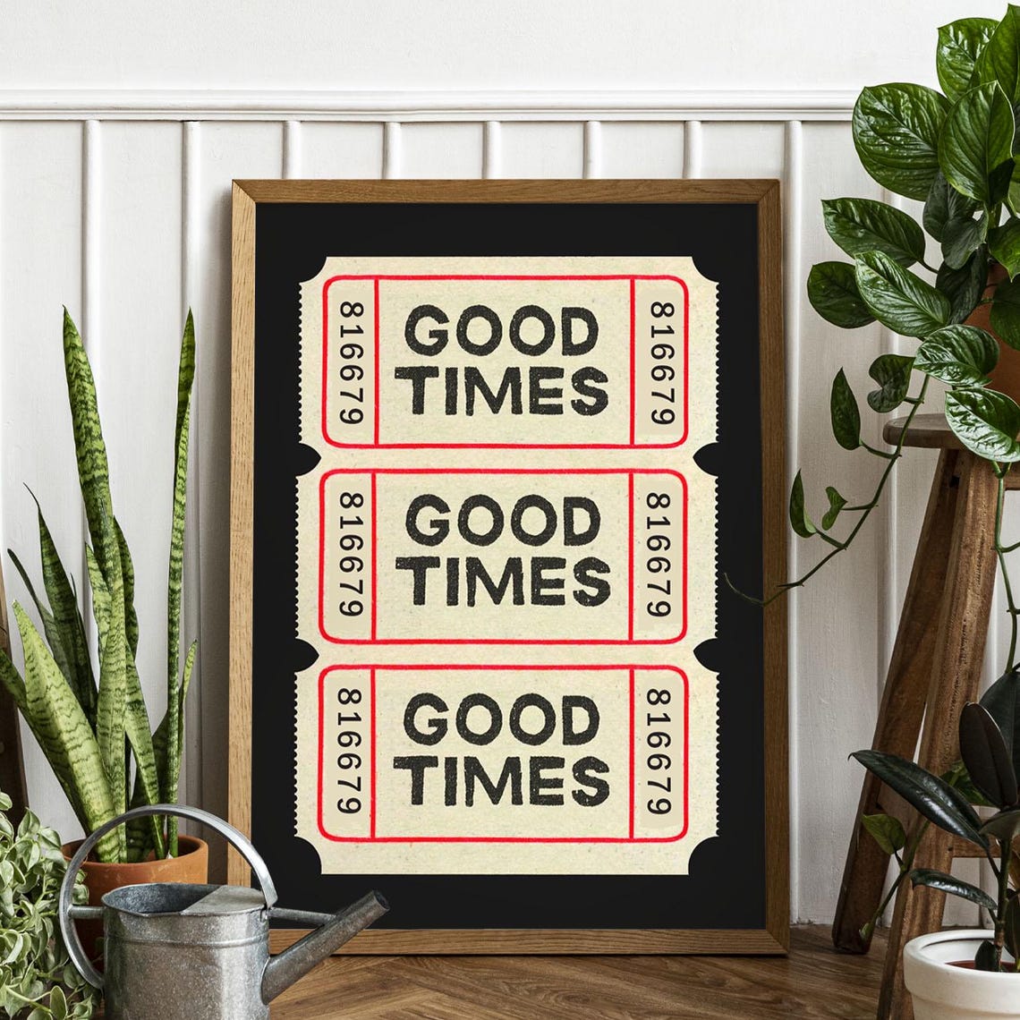 Stunning Good Times Vintage Ticket Stubs Retro Nostalgic Art Poster