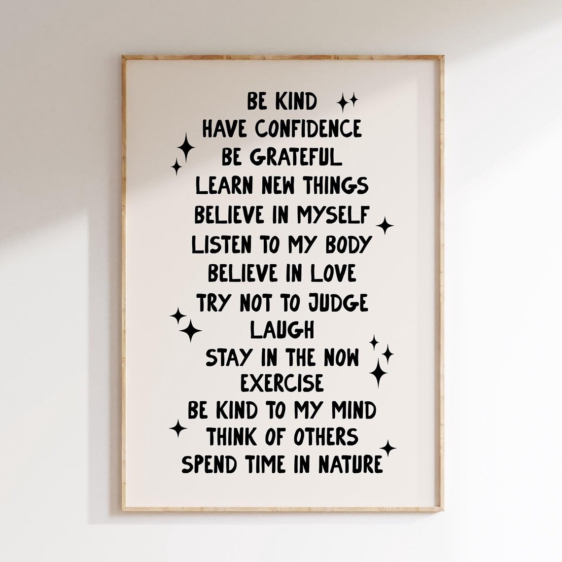 Positivity Typography To-Do List, Affirmation Poster