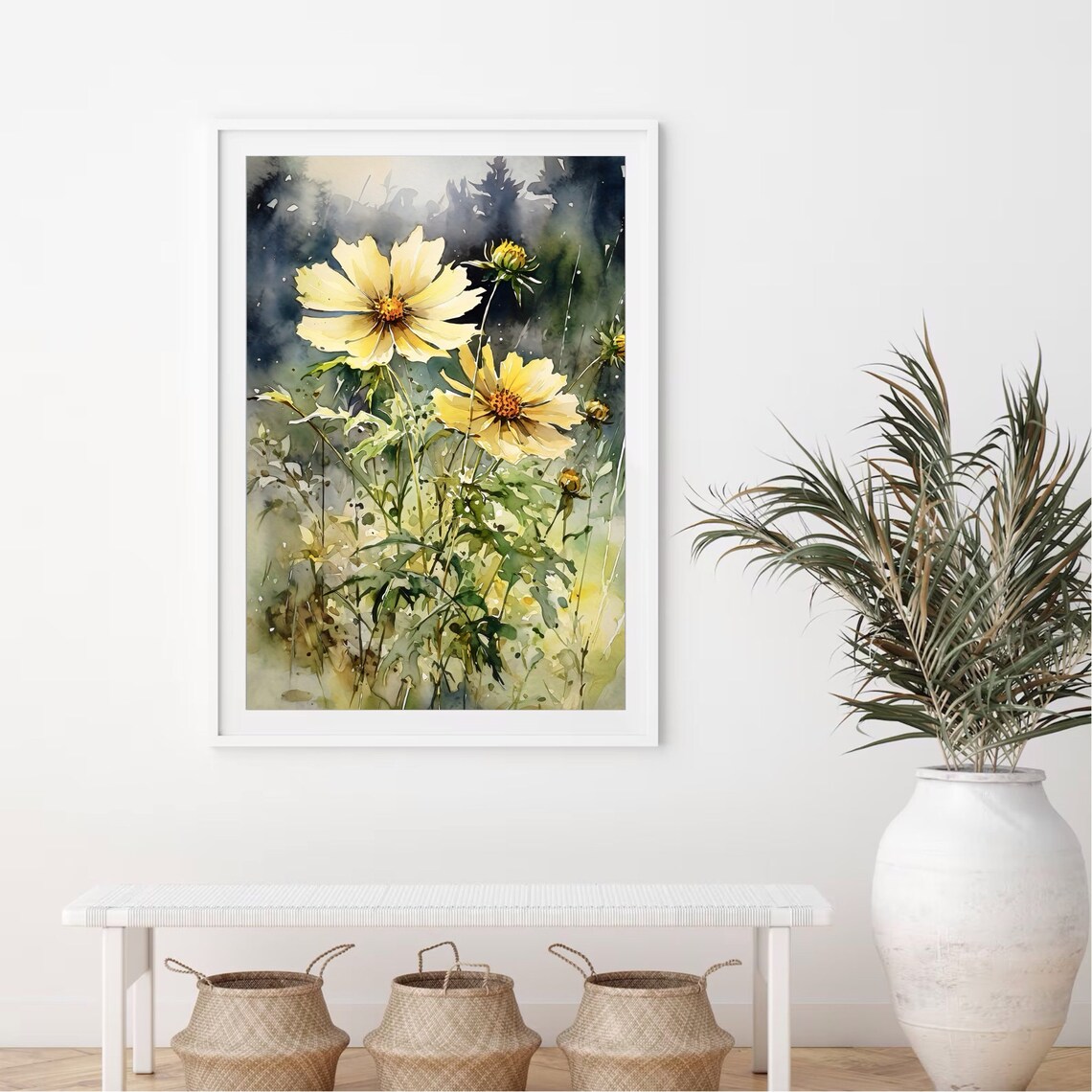 Coreopsis Flower Watercolor Botanical Art Print - Image 3
