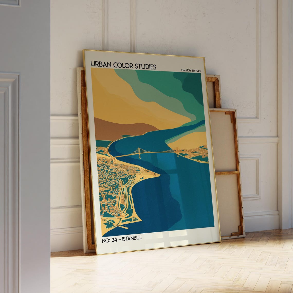 Istanbul Bosphorus Bridge Abstract Urban Color Studies Gallery Poster