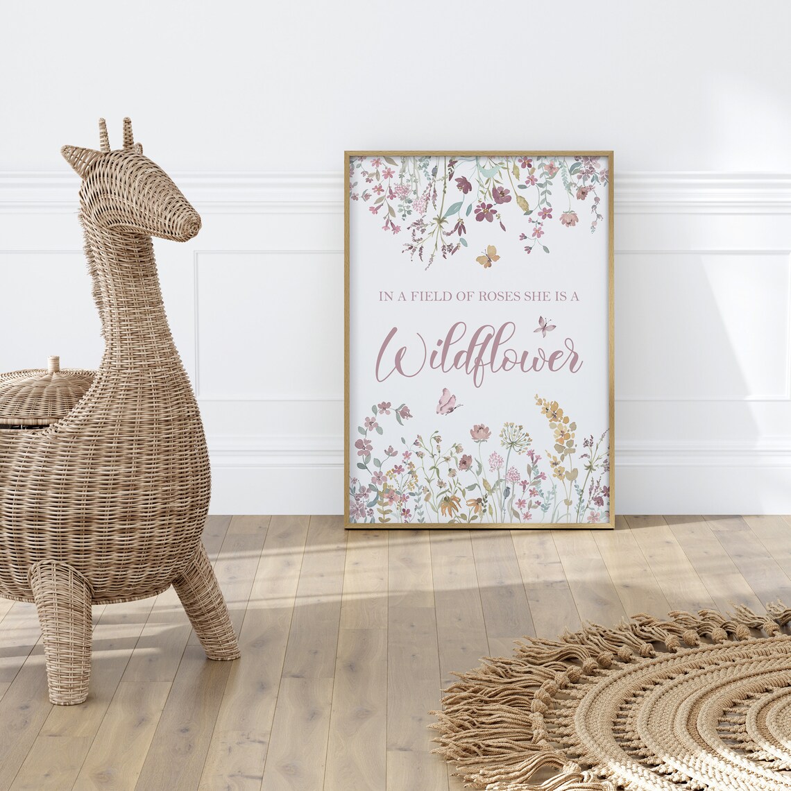 Wildflower Quote Print, Boho Girls Room Art - Image 3