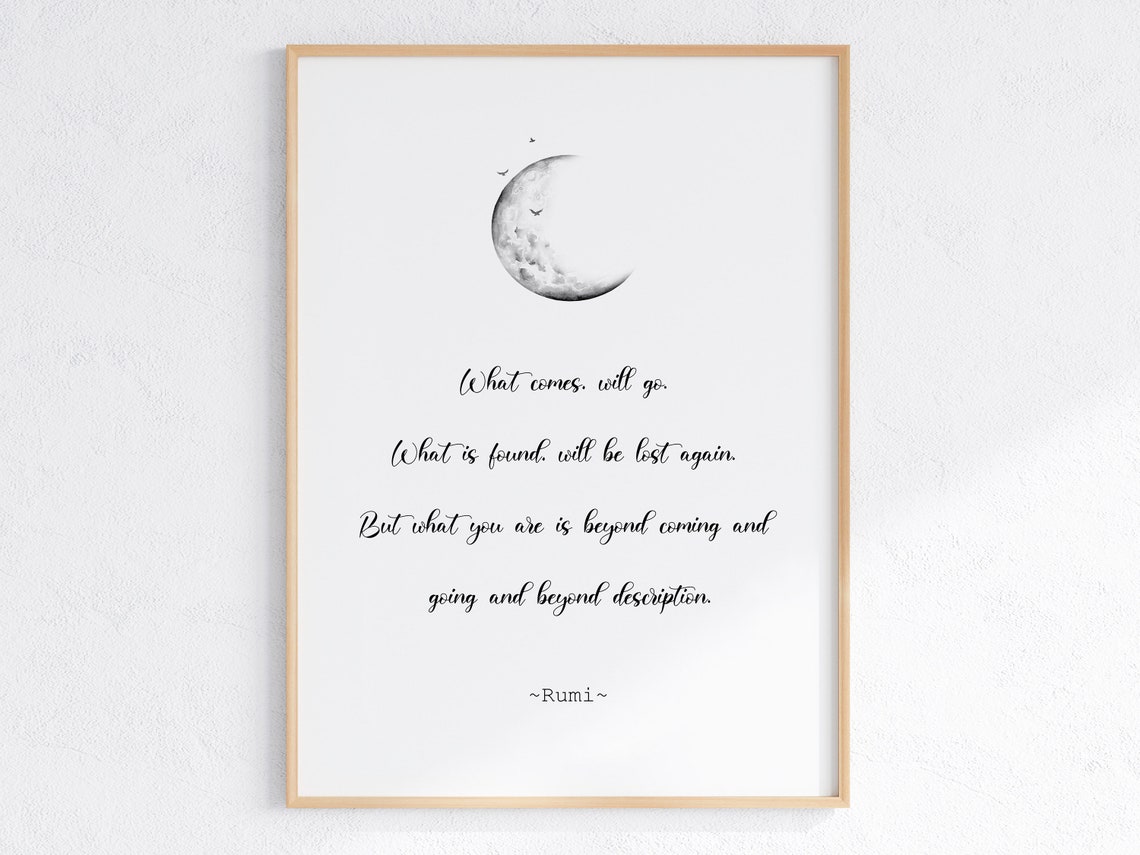Rumi Quote Print For Spiritual Decor