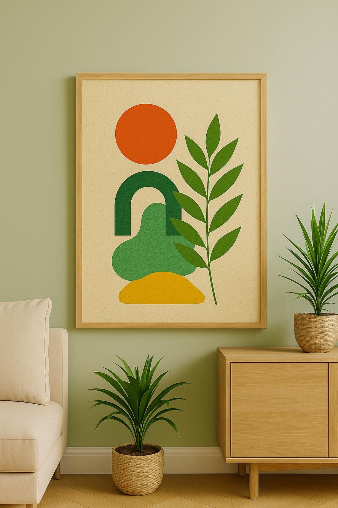Abstract Botanical Poster, Modern Minimal Nature