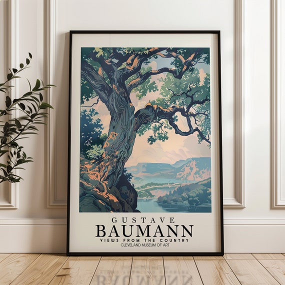 Gustave Baumann Fine Art Print Woodblock Poster Home Decor Nature Countryside Living Room Illustration Exhibition