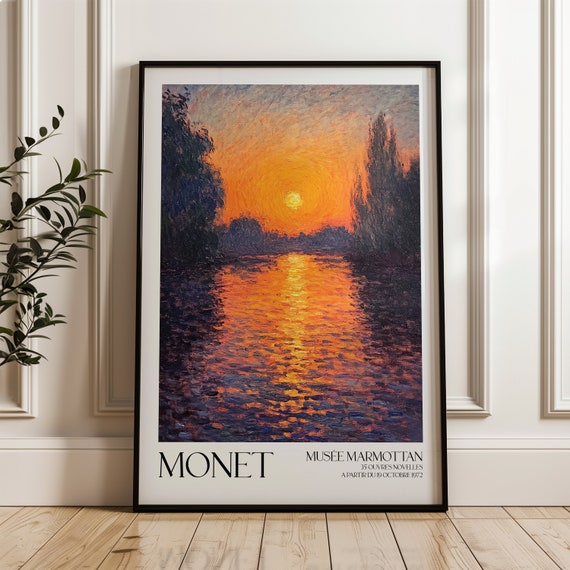 Monet Exhibition Print Claude Poster Vintage Home Decor Art Floral
