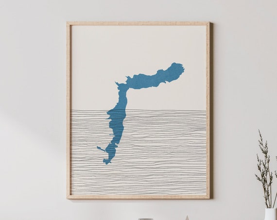 Baker Lake Art Boho Print Washington Picture Lakehouse Wall Decor