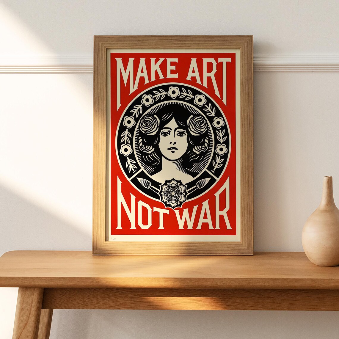 Make Art Not War Vintage Poster Art Print - Image 2
