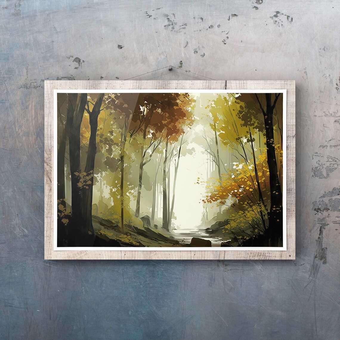 Awesome Forest Flat Design Fall Art Print - Image 3