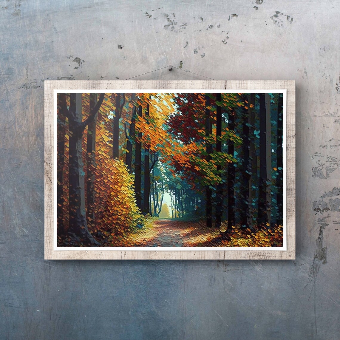Quiet Forest Flat Design Fall Art Print - Image 3