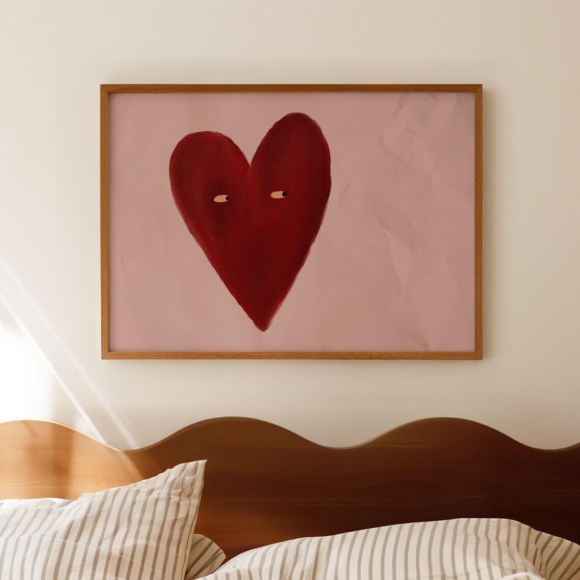 Love Heart Print, Vintage Style Heart Art Print