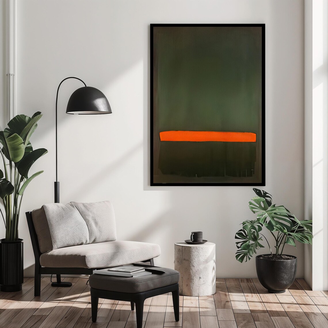 Mark Rothko Orange Green Abstract Wall Art Modern Art Minimalist Home Decor Framed Ready To Hang Unique Wall Decor Gift - Image 2