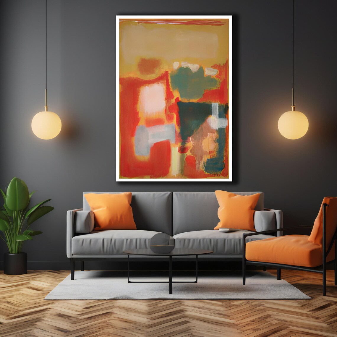 Mark Rothko Abstract Expressionist, Vintage Style - Image 2
