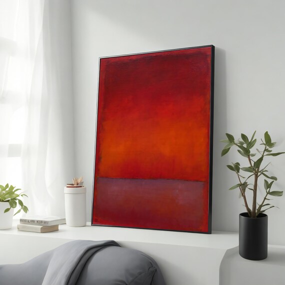 Mark Rothko Red Wall Art Abstract Print Ready To Hang Decor Modern Abstract Art Unique Gift For Art Lovers