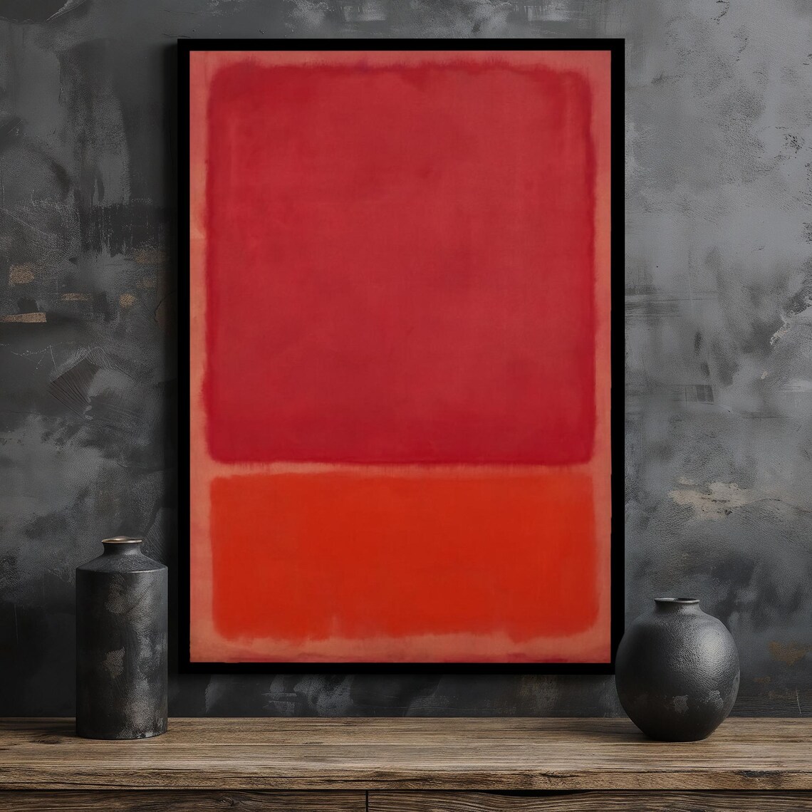 Red Mark Rothko Art Print Minimalist Abstract Wall Decor Contemporary Poster Modern Wall Art Gift