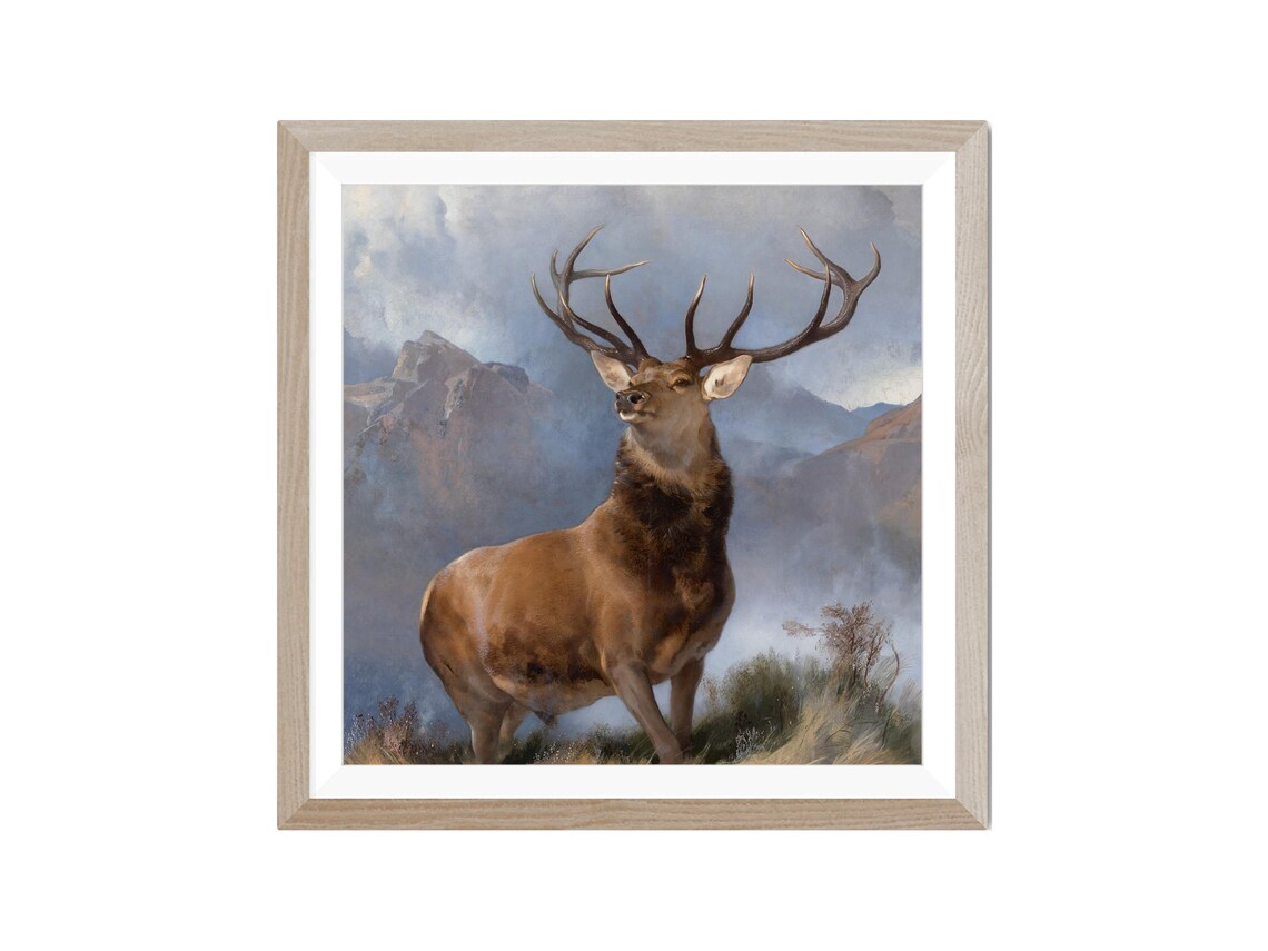 Landseer Monarch Of The Glen Red Deer Stag Scottish Highlands Art Poster - Image 2