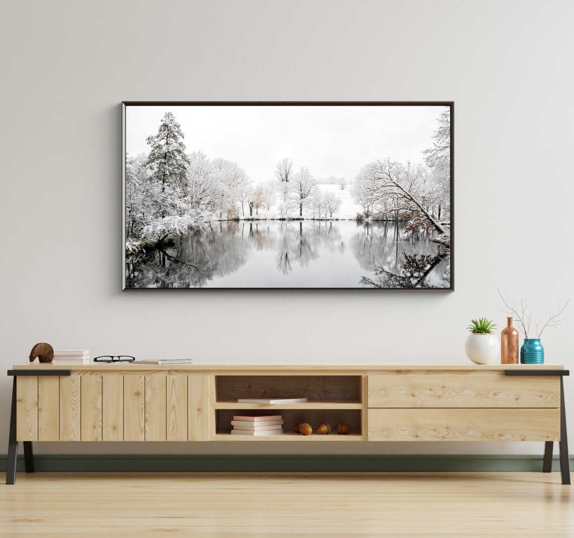 Winter Art, Snowy Trees Landscape - Image 4