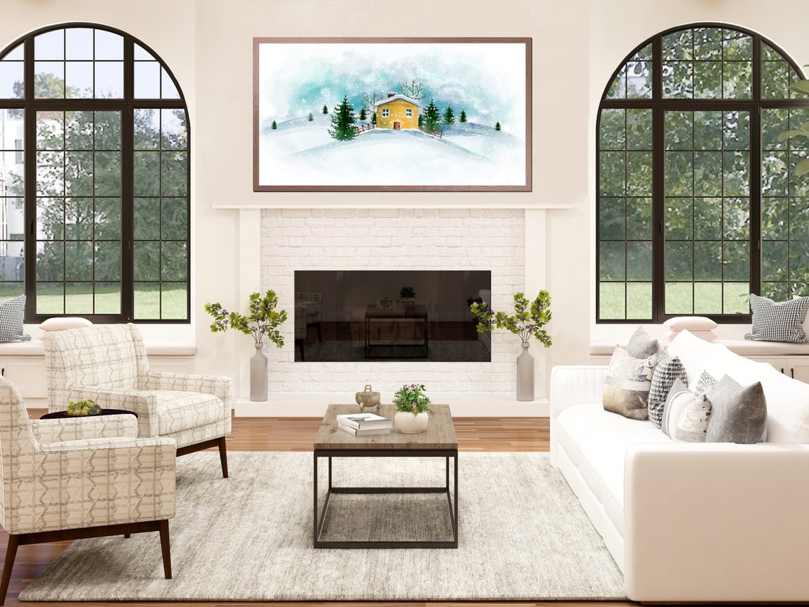 Frame Tv Art Winter Cute Winter Landscape Frame Tv Art Art For Frame Tv Winter Art Instant - Image 3