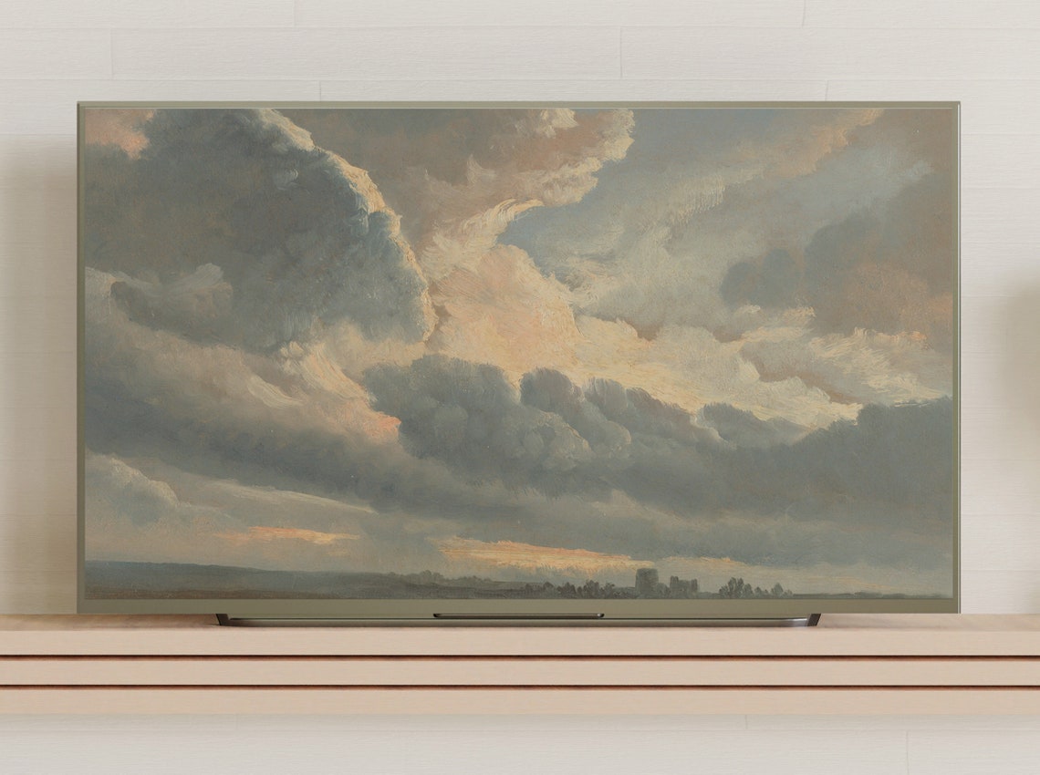Frame Tv Art Cloud Landscape Paintings Vintage Sky Artworks Tv Art Instant - Image 3