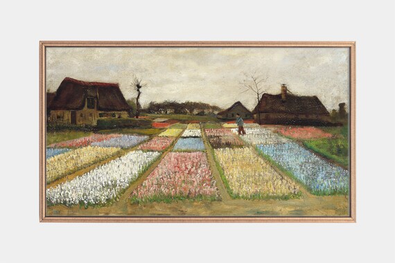 Frame Tv Art Van Gogh Artworks Flower Beds In Holland Vintage Landscape Art 4k Frame Tv Art Instant