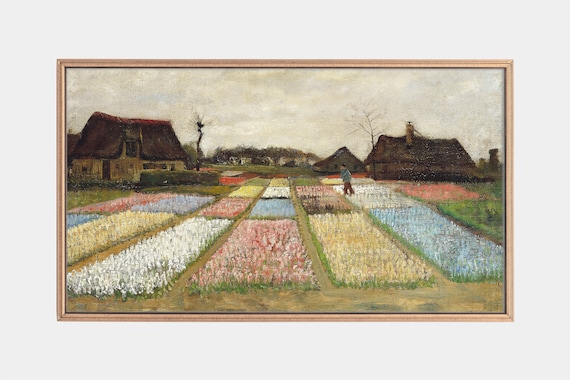 Vincent van Gogh Flower Beds Holland Colorful Tulip Fields Painting Poster