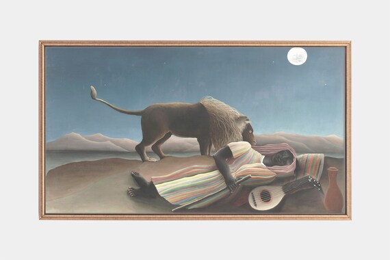 Frame Tv Art The Sleeping Gypsy Painting Vintage Landscape Art Desert Artworks Instant
